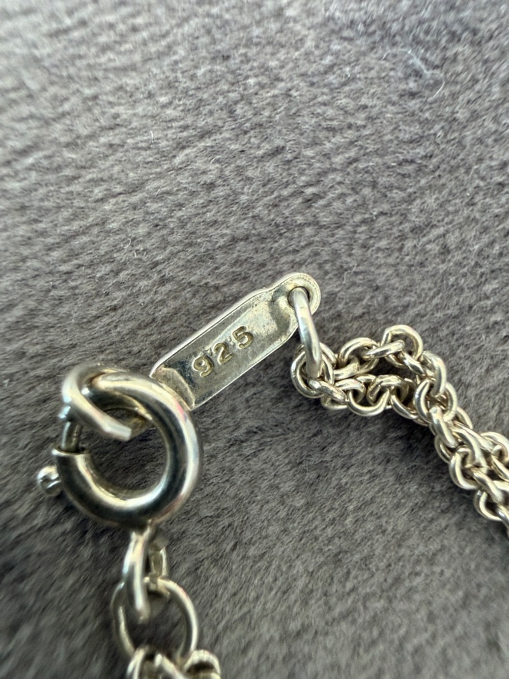 Tiffany & Co. Sterling Silver Infinity Double Chain Pendant Necklace 16” w/pouch - Picture 3 of 9